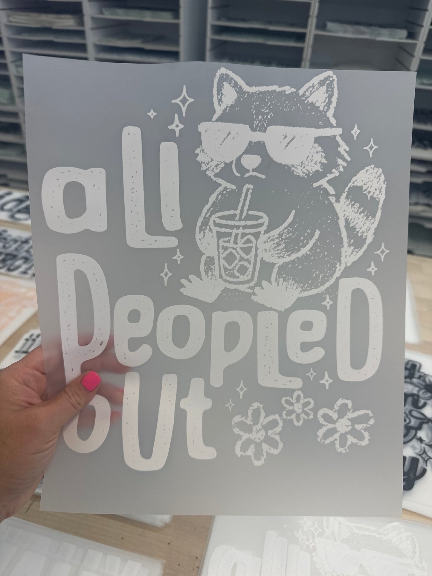 RTS ALL PEOPLE OUT ANIMAL COFFEE SINGLE COLOR WHITE DTF DIRECT TO FILM transfers ADULT 10X12 - Do it yourself Transfers