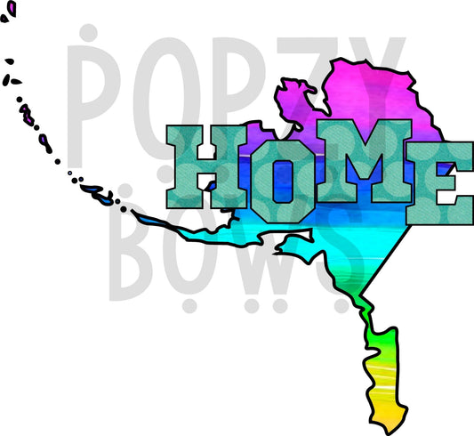 Alaska STATE HOME png Digital Download Instand Download - Do it yourself Transfers