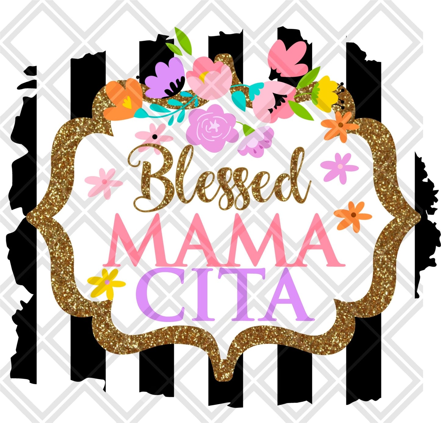 BLESSED mama cita png Digital Download Instand Download - Do it yourself Transfers