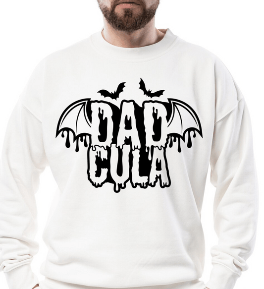 DADCULA BATS HALLOWEEN SINGLE COLOR BLACK size ADULT DTF TRANSFERPRINT TO ORDER - Do it yourself Transfers