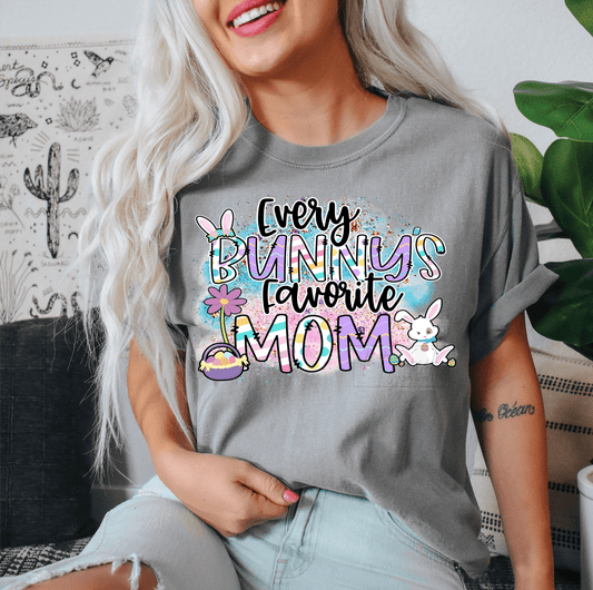 Every Bunny's favorite MOM bunny Easter size ADULT DTF TRANSFERPRINT TO ORDER - Do it yourself Transfers