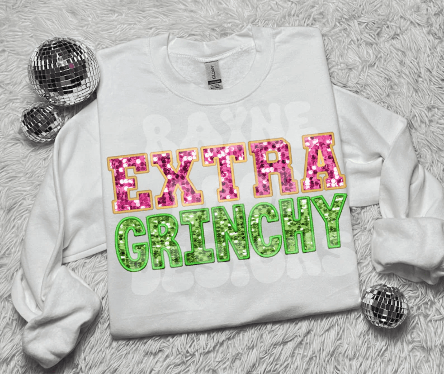 EXTRA GRINCHY pink green Christmas ADULT DTF TRANSFERPRINT TO ORDER - Do it yourself Transfers