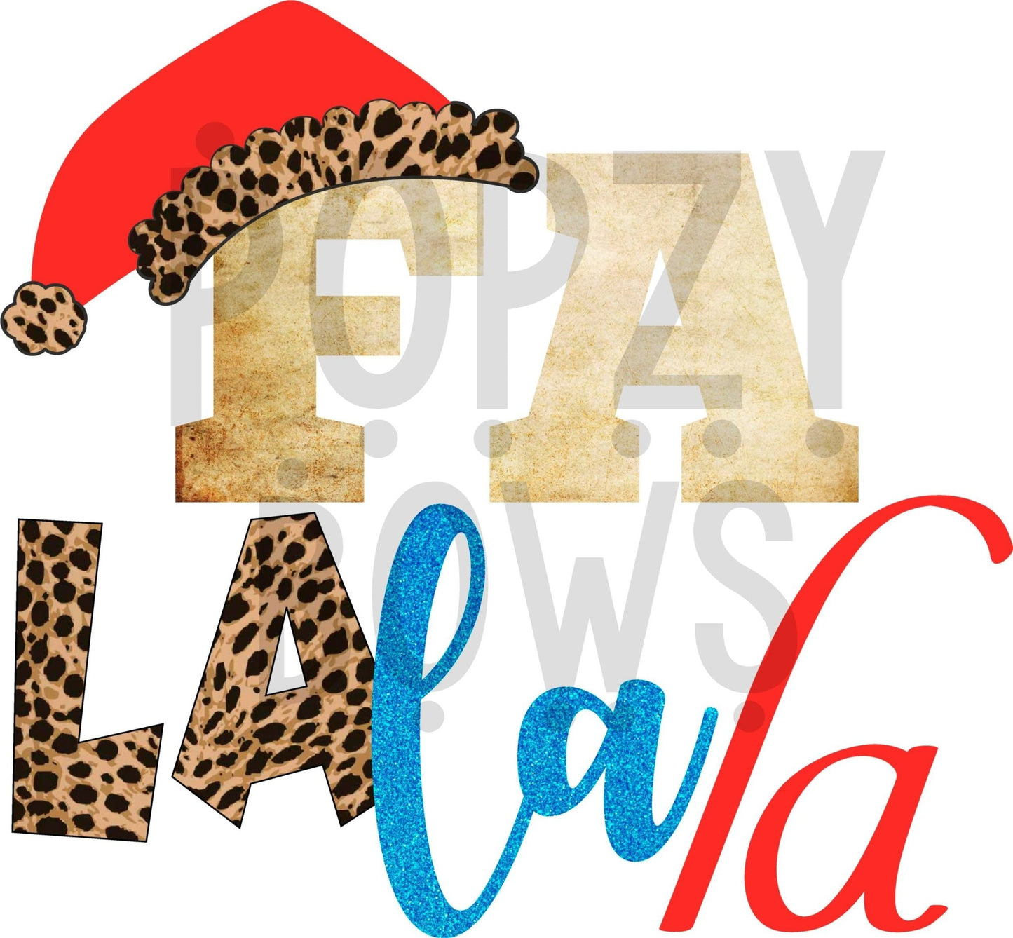 FALALALA CHRISTMAS NO FRAME png Digital Download Instand Download - Do it yourself Transfers