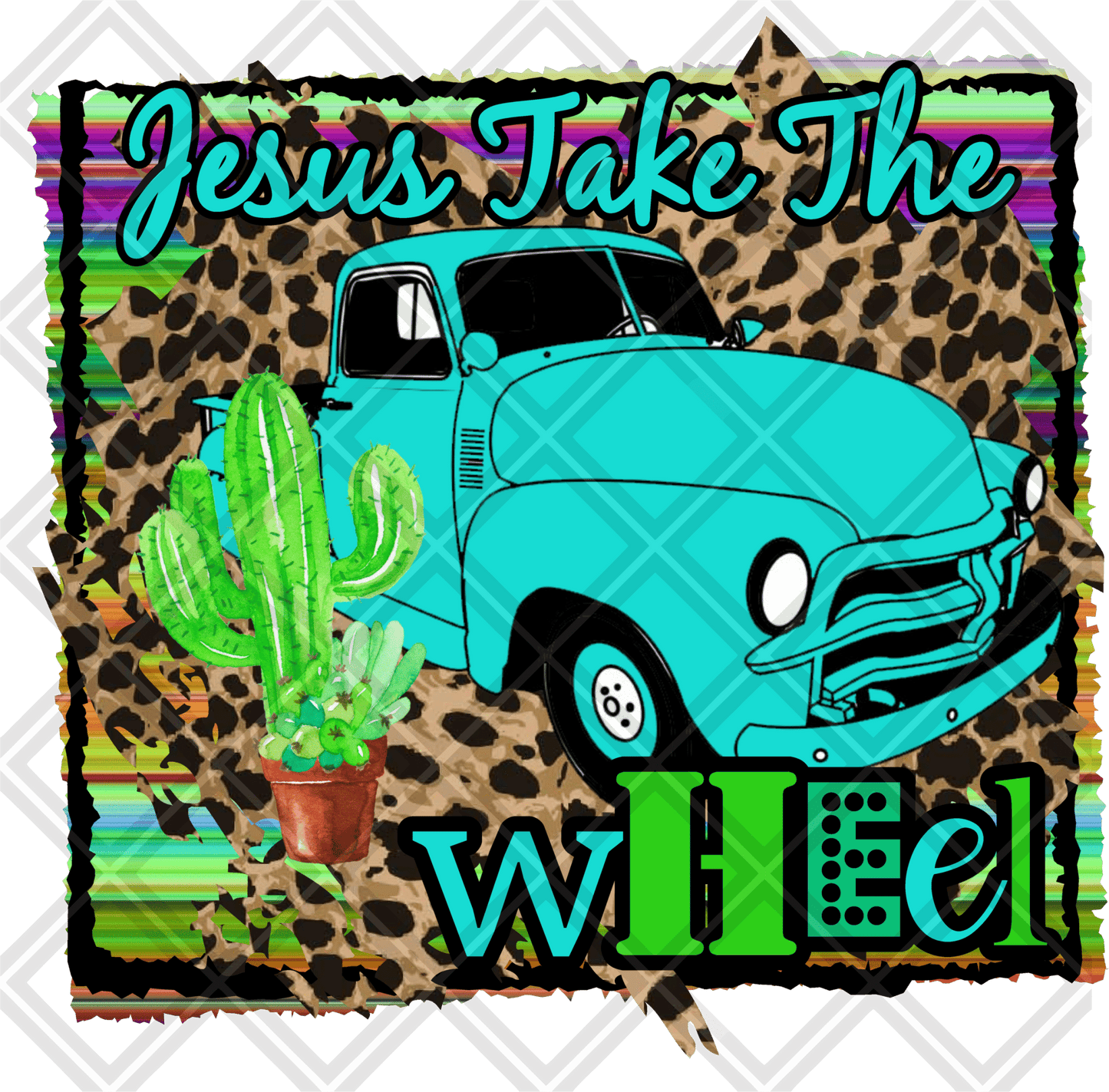 JESUS TAKE THE WHEEL TRUCK DTF TRANSFERPRINT TO ORDER - Do it yourself Transfers