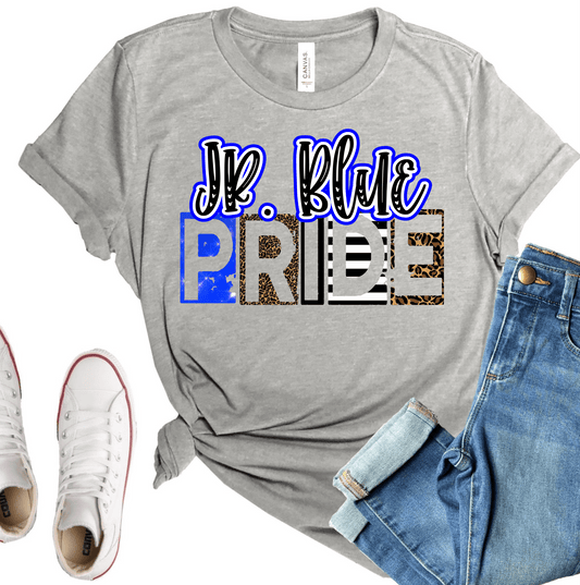 Jr. Blue pride royal blue black team sport DTF TRANSFERSPRINT TO ORDER - Do it yourself Transfers