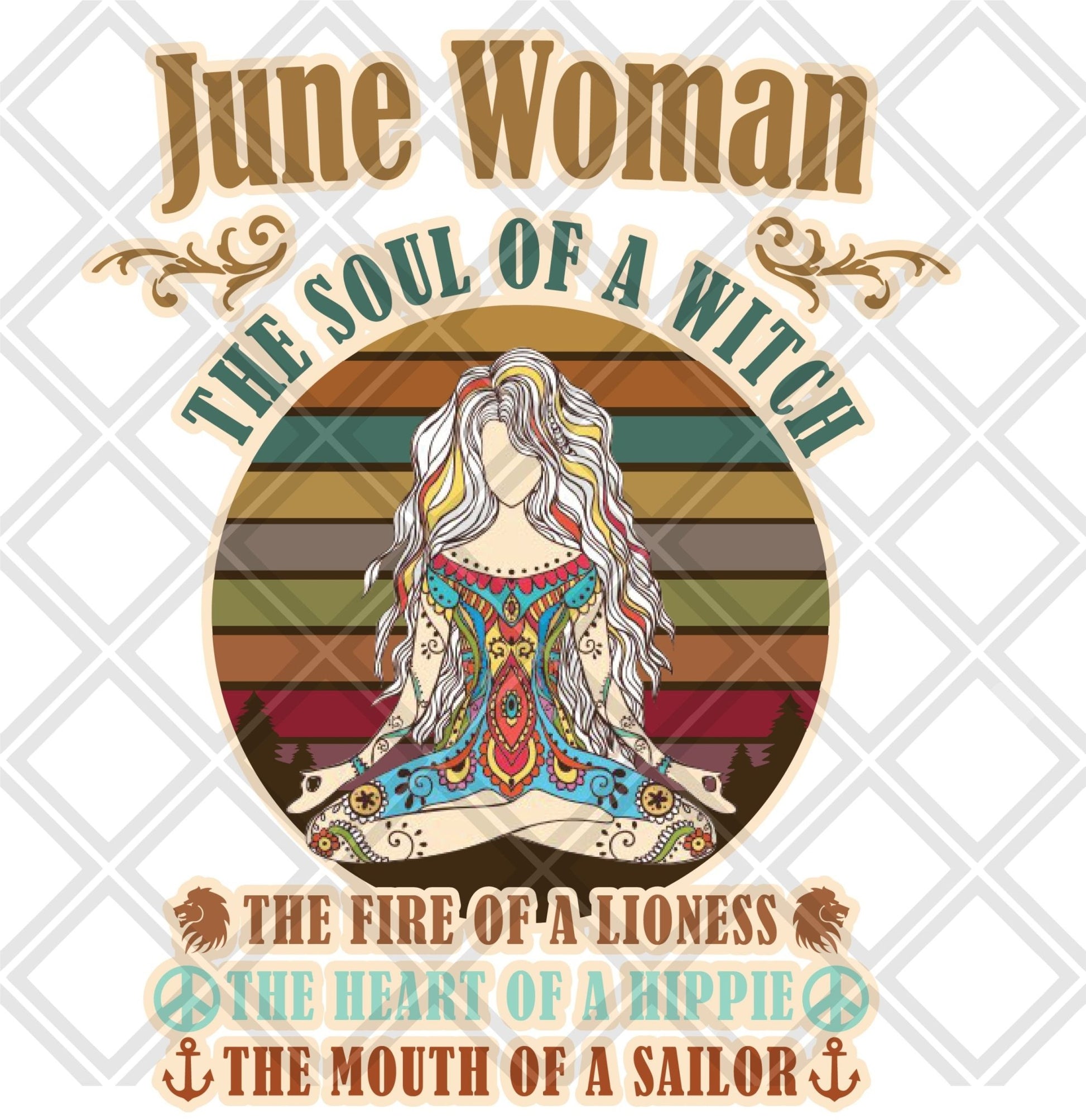 JUNE WOMAN the soul of a witch DTF TRANSFERPRINT TO ORDER - Do it yourself Transfers