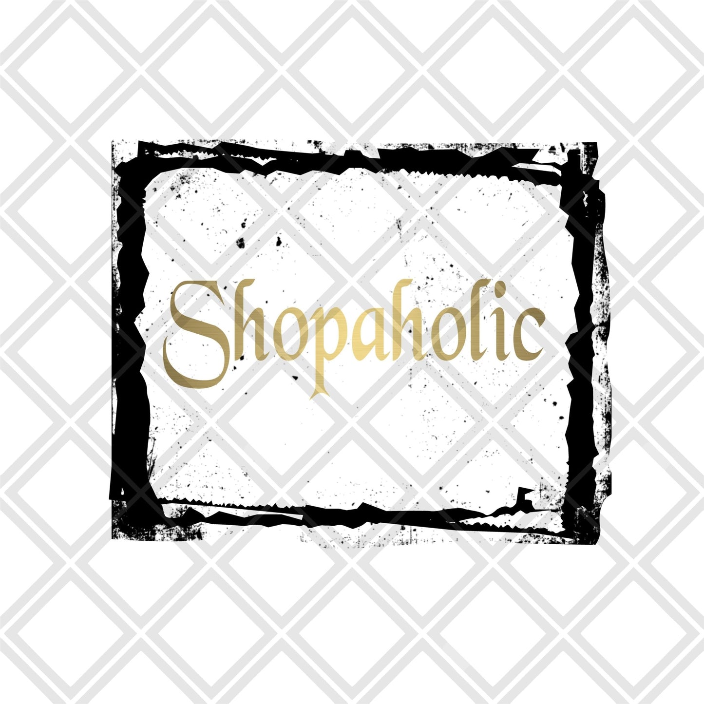 La Shopaholic shopping frame Digital Download Instand Download - Do it yourself Transfers