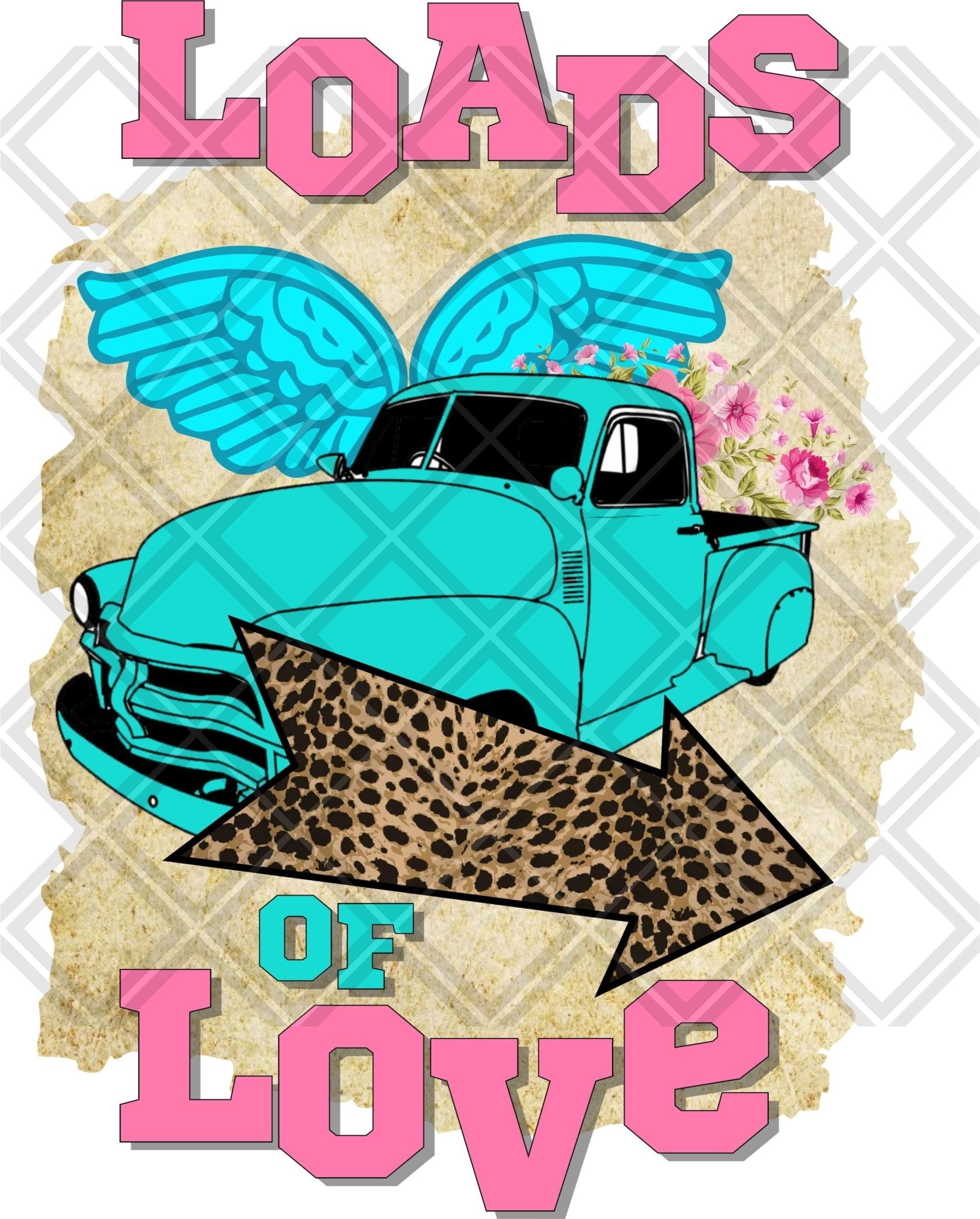 Loads Of The Love Truck DTF TRANSFERPRINT TO ORDER - Do it yourself Transfers