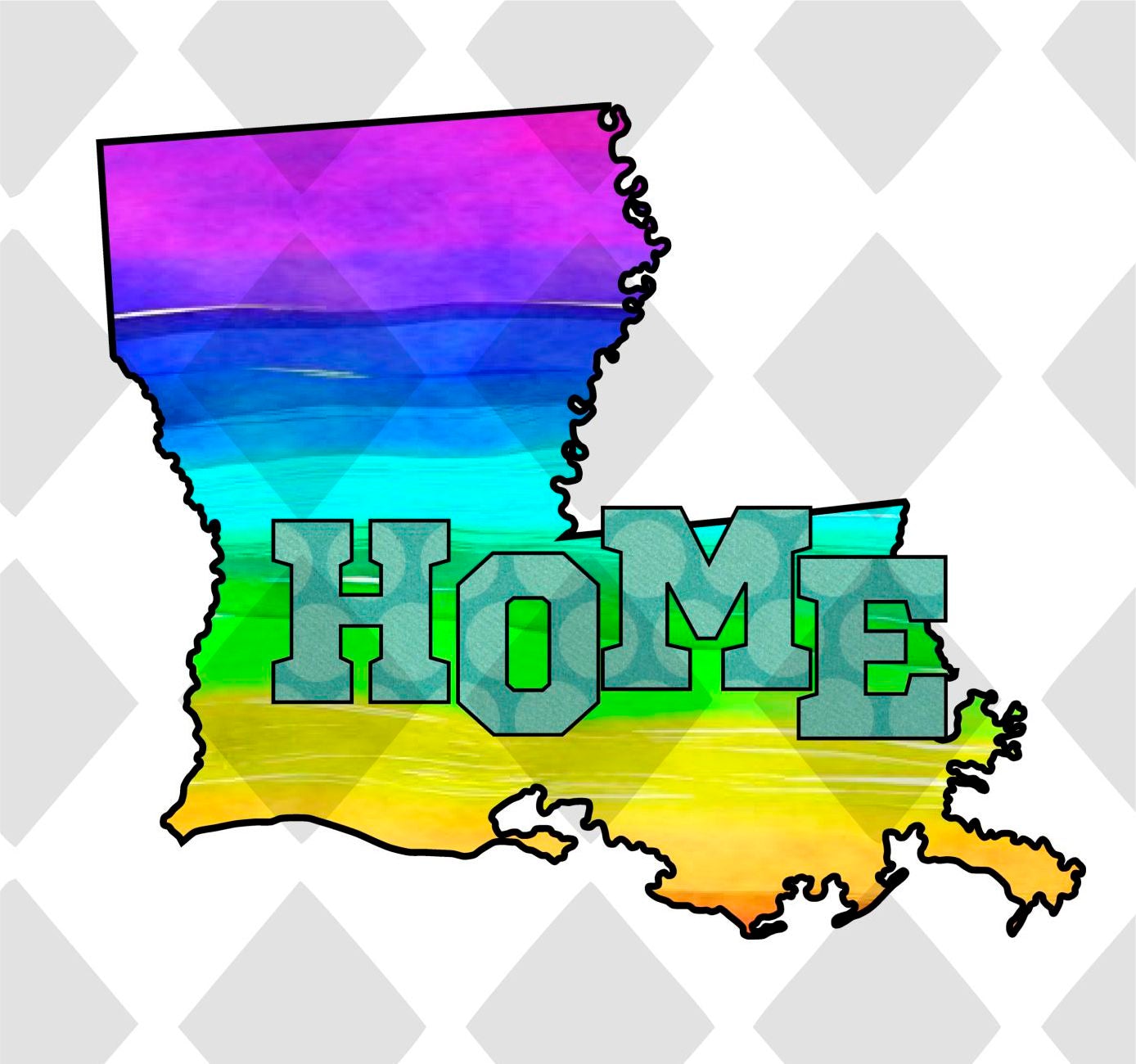 Louisiana STATE HOME png Digital Download Instand Download - Do it yourself Transfers