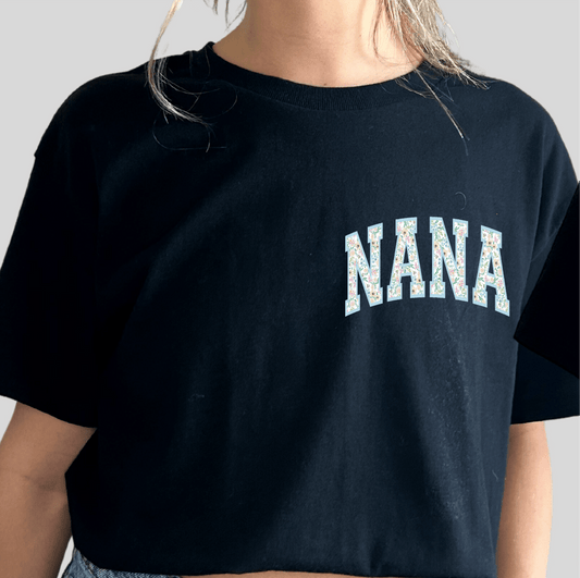 NANA BLUE FLOWERS .2 DTF TRANSFERPRINT TO ORDER - Do it yourself Transfers