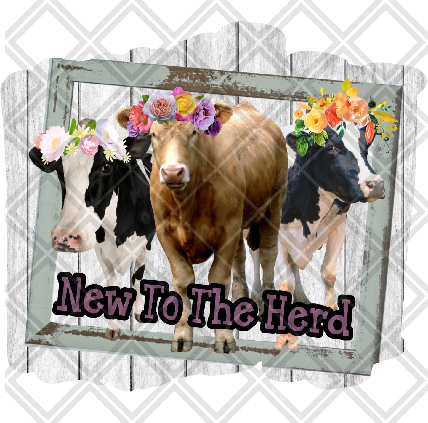 New to the Herd cow DTF TRANSFERPRINT TO ORDER - Do it yourself Transfers