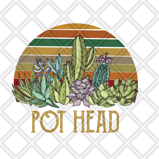 pot head plants DTF TRANSFERPRINT TO ORDER - Do it yourself Transfers