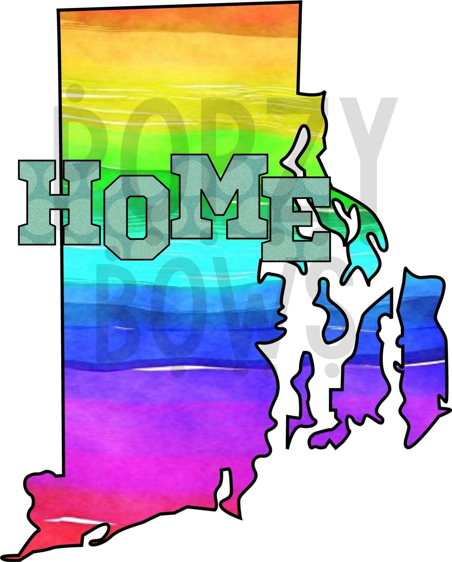 Rhode Island State Home DTF TRANSFERPRINT TO ORDER - Do it yourself Transfers