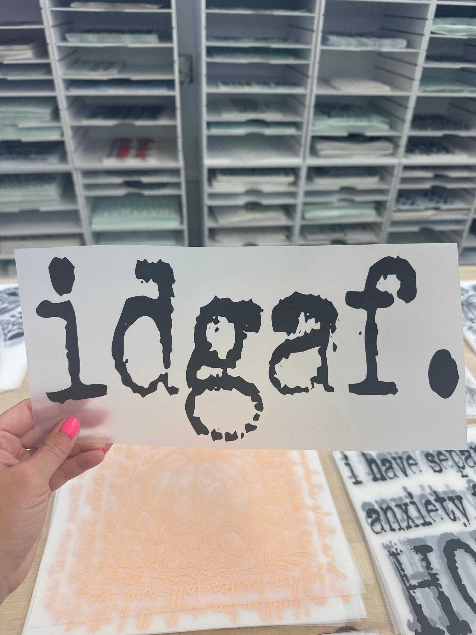 RTS IDGAF SINGLE COLOR BLACK DTF DIRECT TO FILM transfers ADULT 8X12 - Do it yourself Transfers