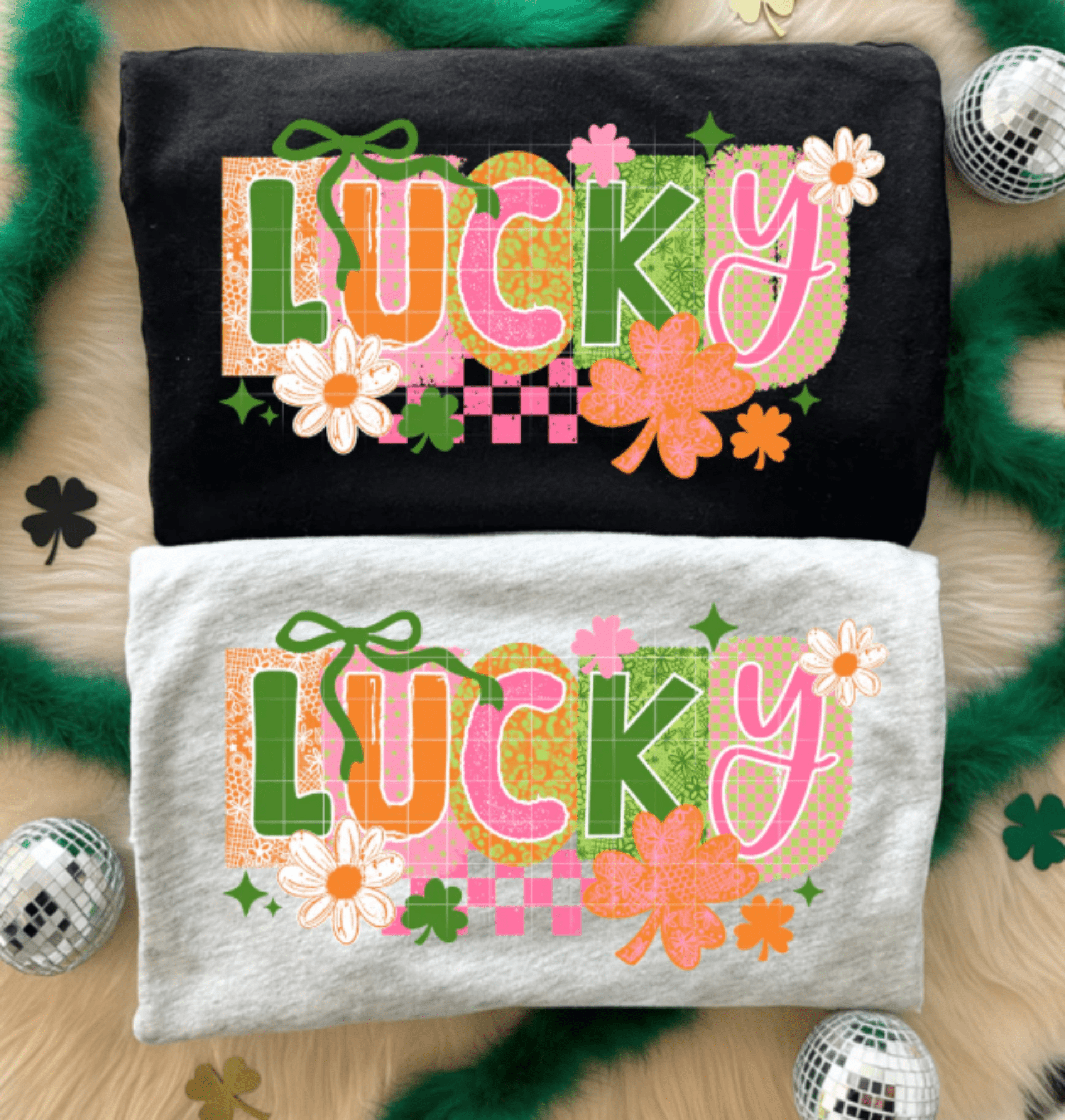 RTS LUCKY ST ST PATRICKS DAY DTF DIRECT TO FILM transfers ADULT 8X11.5 - Do it yourself Transfers