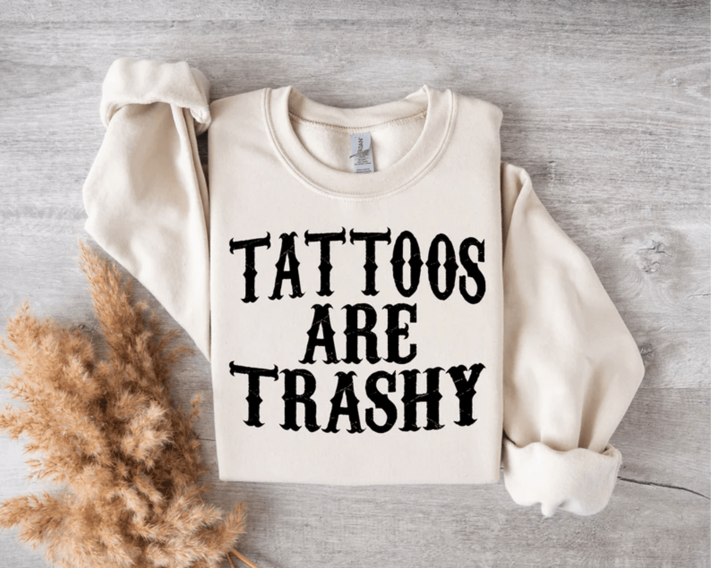 RTS Tattoos are trashy SINGLE COLOR BLACK Screen Print transfers size ADULT 9X12 15 - L - Do it yourself Transfers