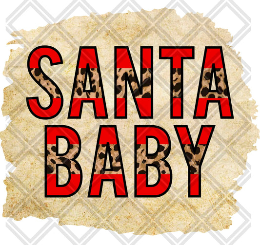 Santa Baby FRAME png Digital Download Instand Download - Do it yourself Transfers