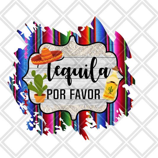 Tequila por favor DTF TRANSFERPRINT TO ORDER - Do it yourself Transfers