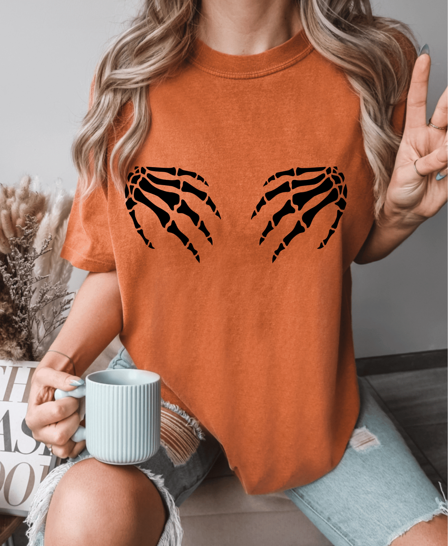 TRANSFER TUESDAY JULY 2ND SKULLIE HANDS HALLOWEEN SINGLE COLOR BLACK Screen Print transfers size ADULT 8X12 - Do it yourself Transfers