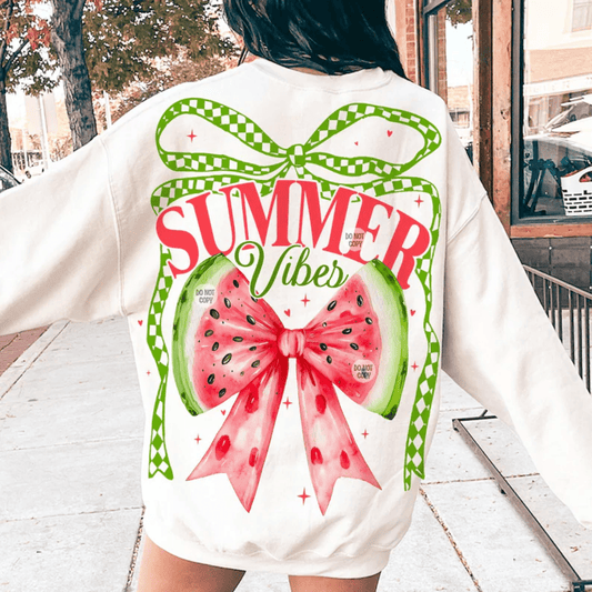 TRANSFER TUESDAY SUMMER VIBES WATERMELON DTF DIRECT TO FILM transfers size ADULT 10X12 - Do it yourself Transfers