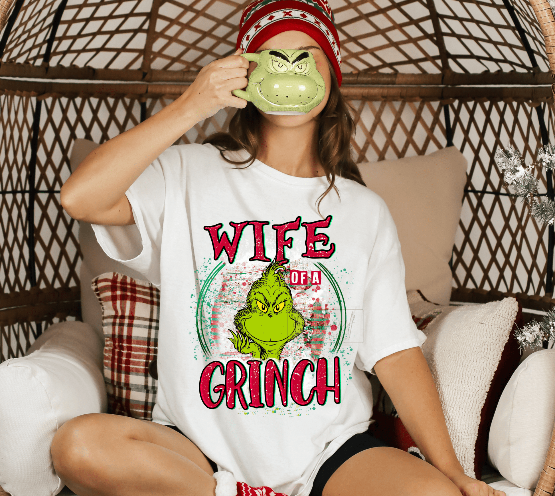 WIFE of a GREEN MAN Christmas size DTF TRANSFERPRINT TO ORDER - Do it yourself Transfers