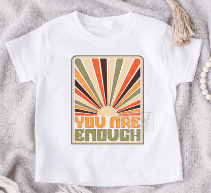 You are Enough Sunshine sun frame size KIDS DTF TRANSFERPRINT TO ORDER - Do it yourself Transfers