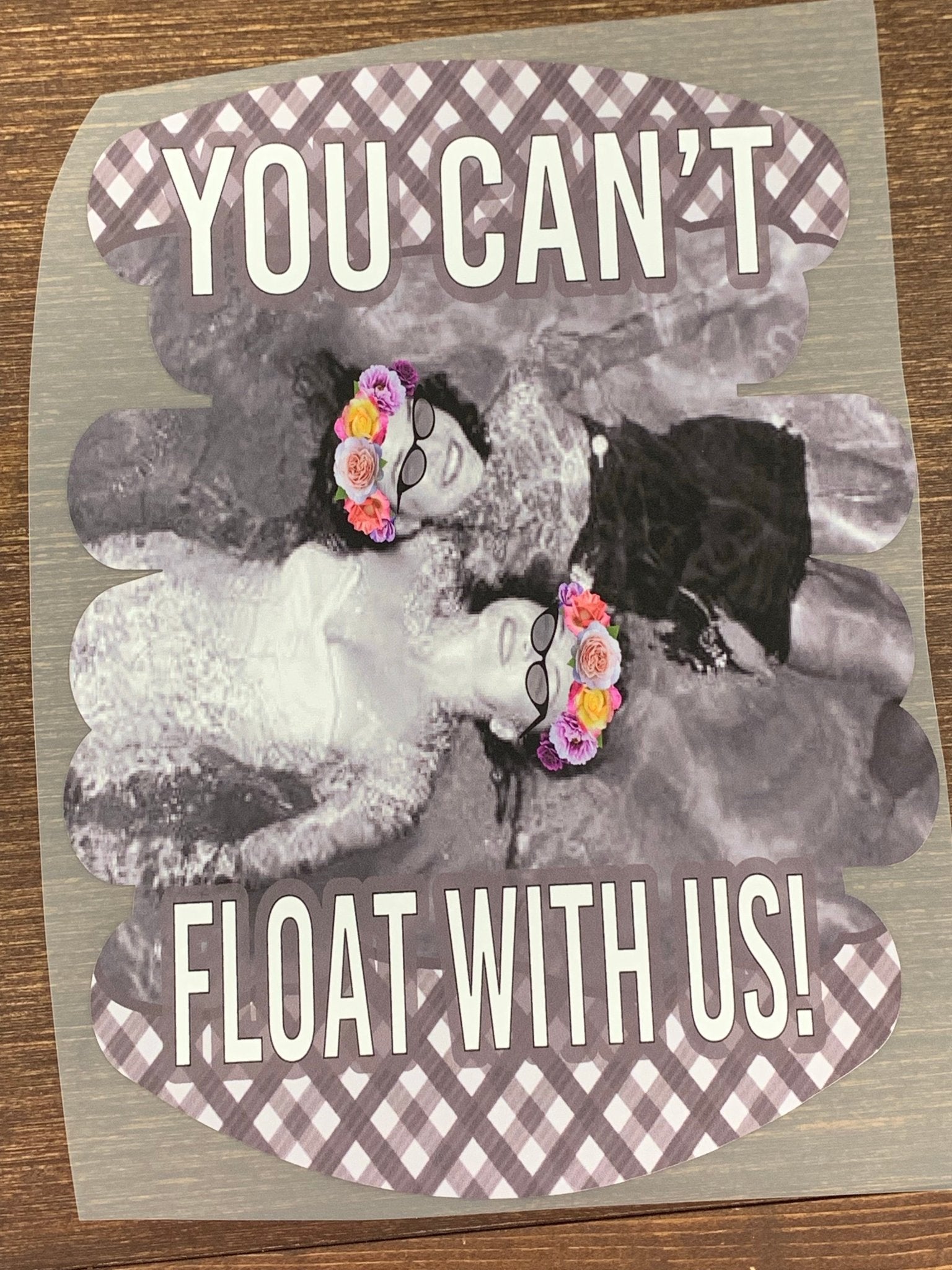 You can’t float with us DTF TRANSFERPRINT TO ORDER - Do it yourself Transfers